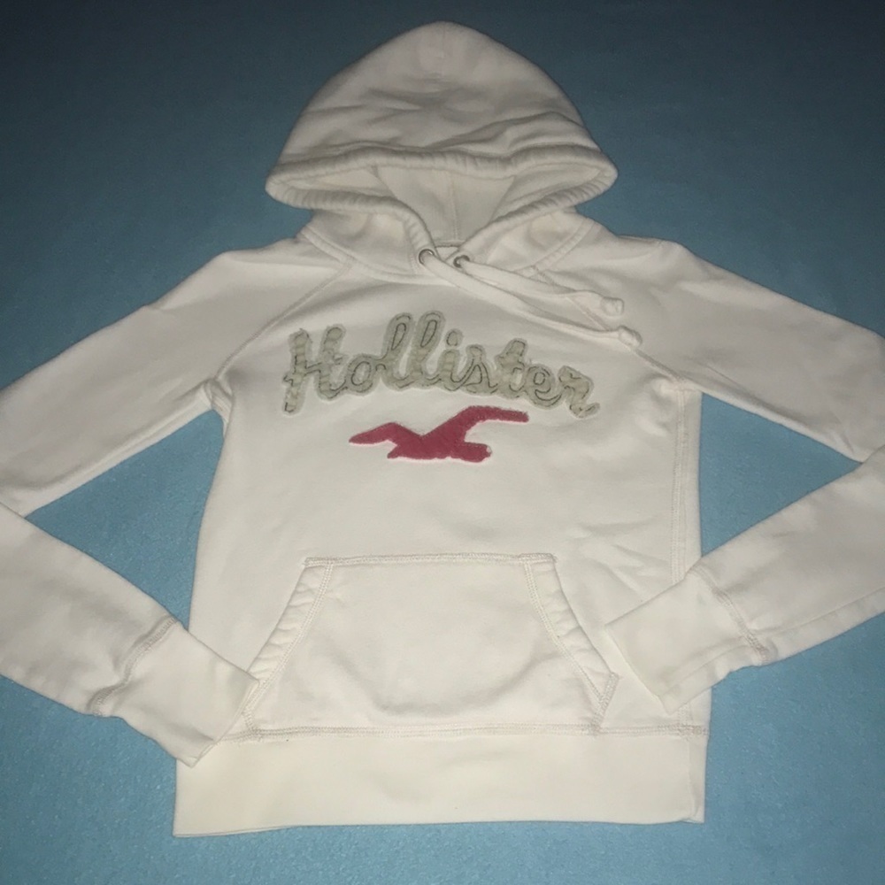 HOLLISTER pullover long sleeve drawstring hoodie pouch pocket Y2K size XS